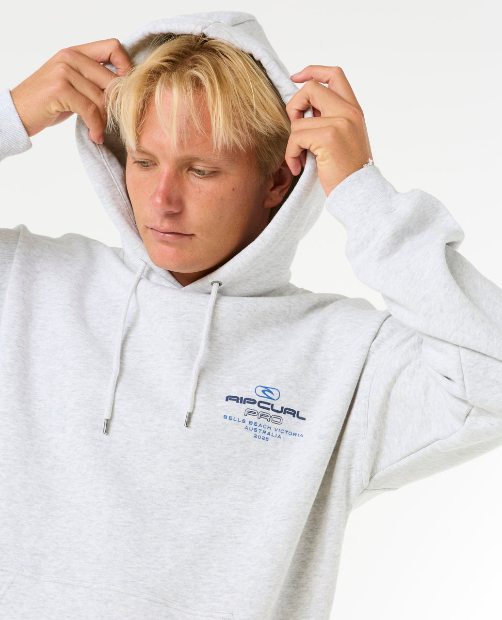 2025 Rip Curl Pro Bells Hoodie (Light Grey Heather)